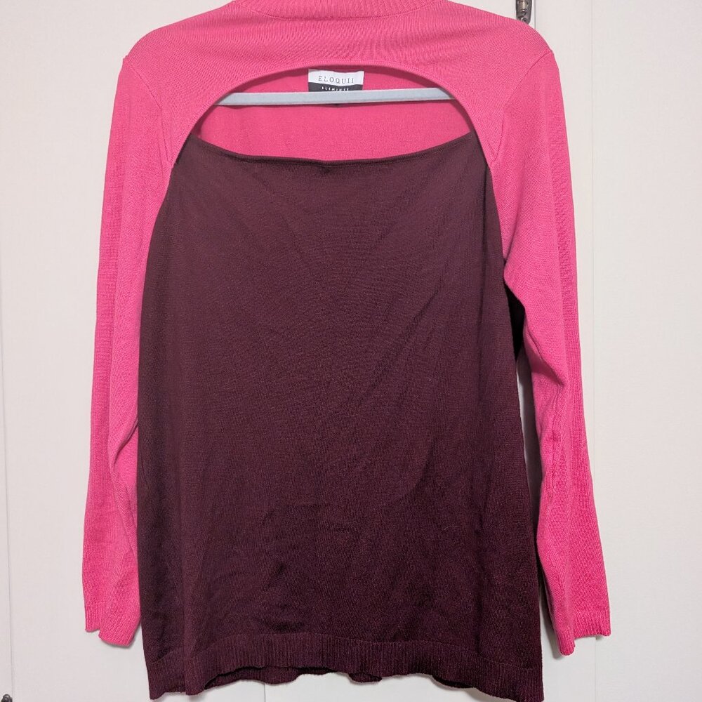 Eloquii Color Block Sweater | 14/16